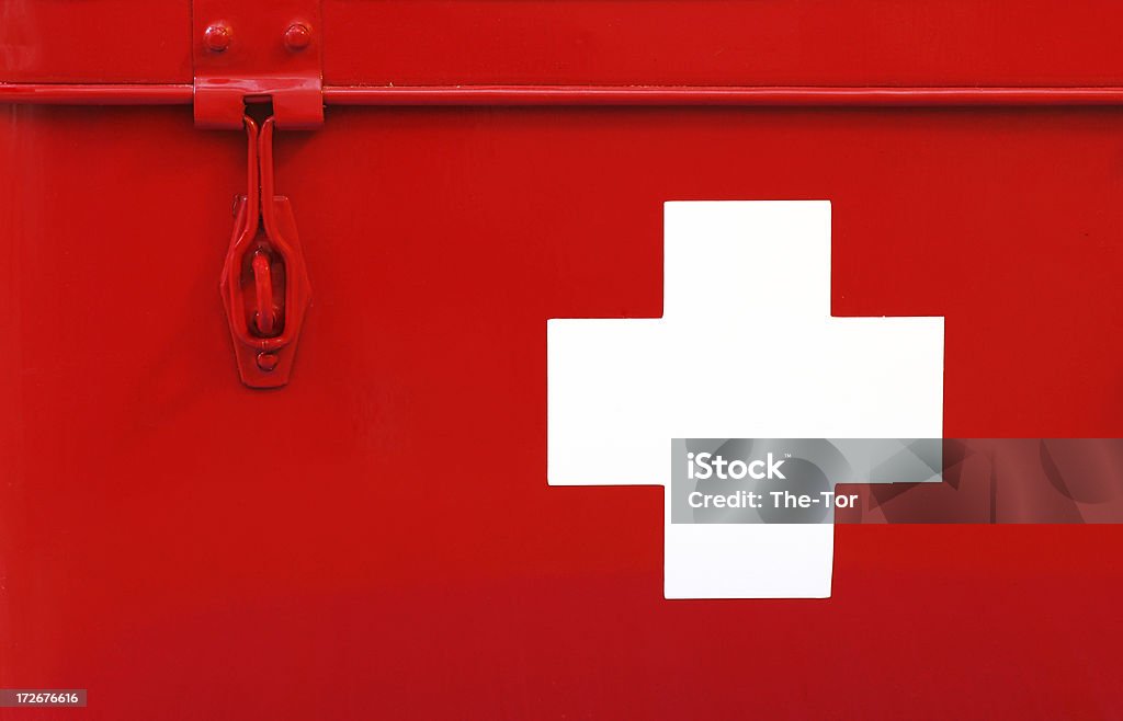 First Aid A first aid box. Religious Cross Stock Photo