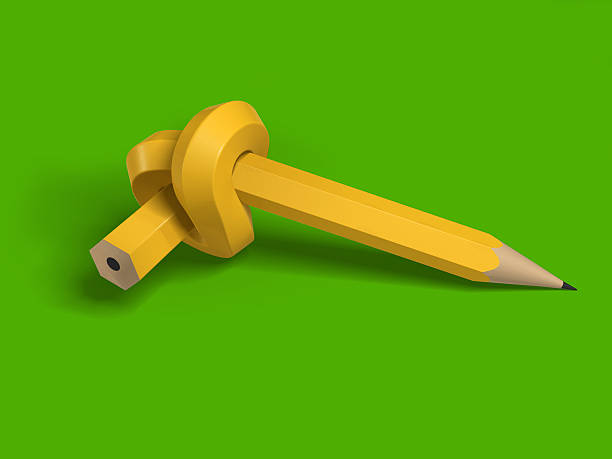 crayon rappel sur le green - tied knot pencil reminder ideas photos et images de collection