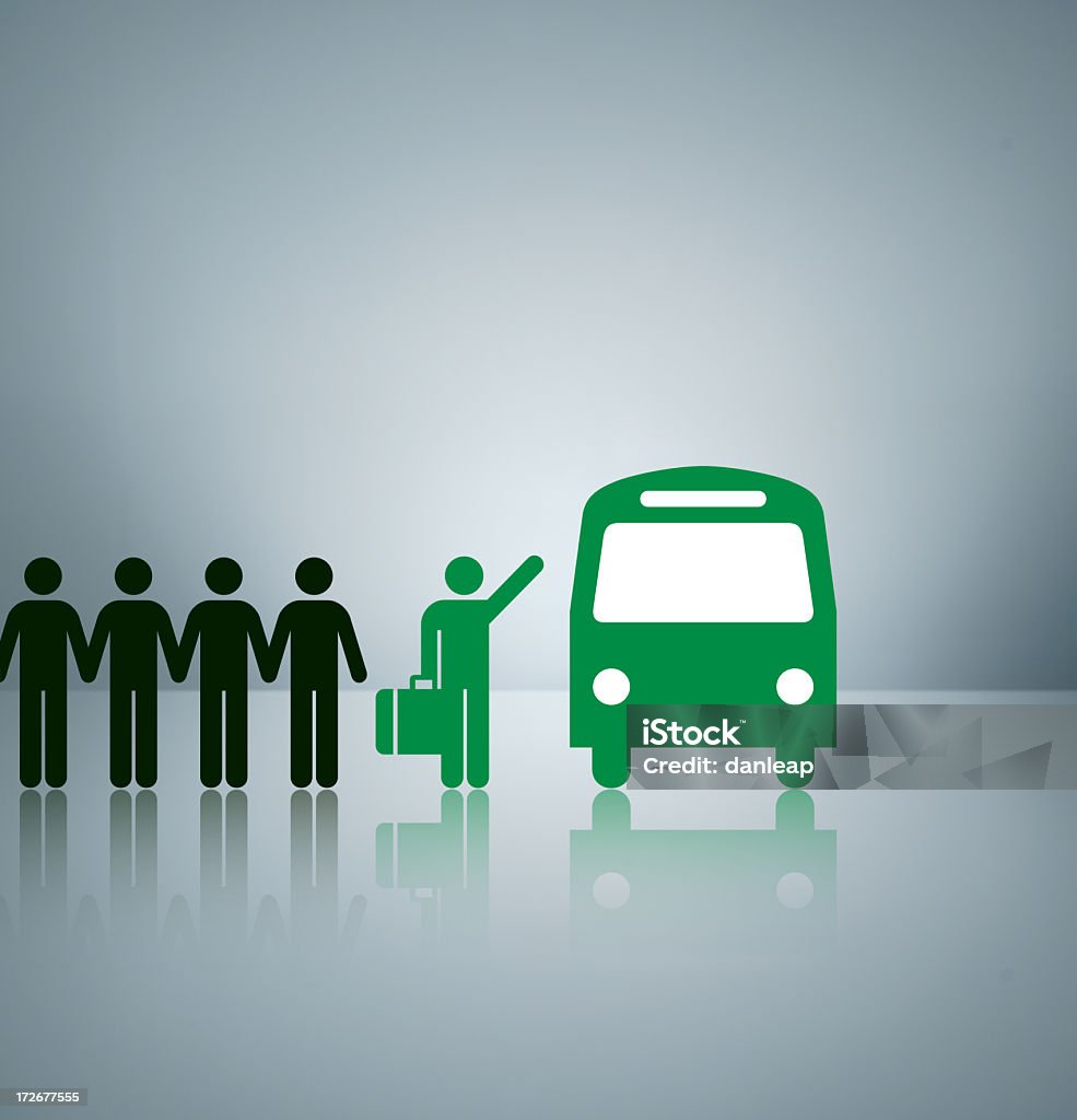 Verde trasporto - Foto stock royalty-free di Autobus