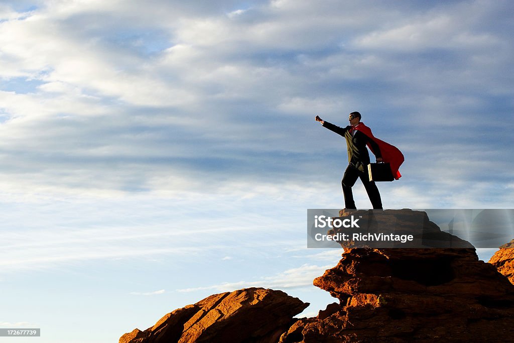 Héroe empresarial - Foto de stock de Superhéroe libre de derechos