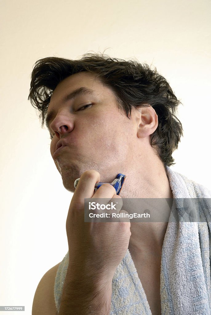 Morning Routine Series This is one of a fun series of files of a really tired business man getting ready for work. Adult Stock Photo