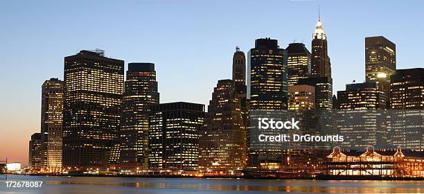 Evening Skyline Stock Photo - Download Image Now - New York City, Urban Skyline, Architecture