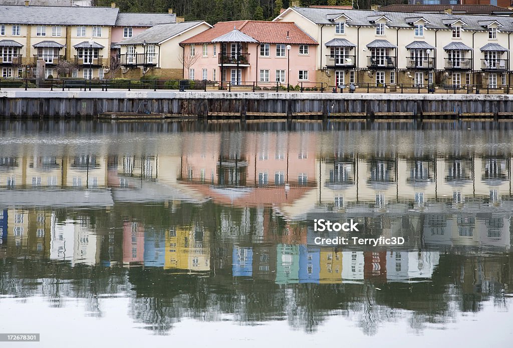 Reflexiones de los muelles, Bristol, Reino Unido - Foto de stock de Avonmouth libre de derechos