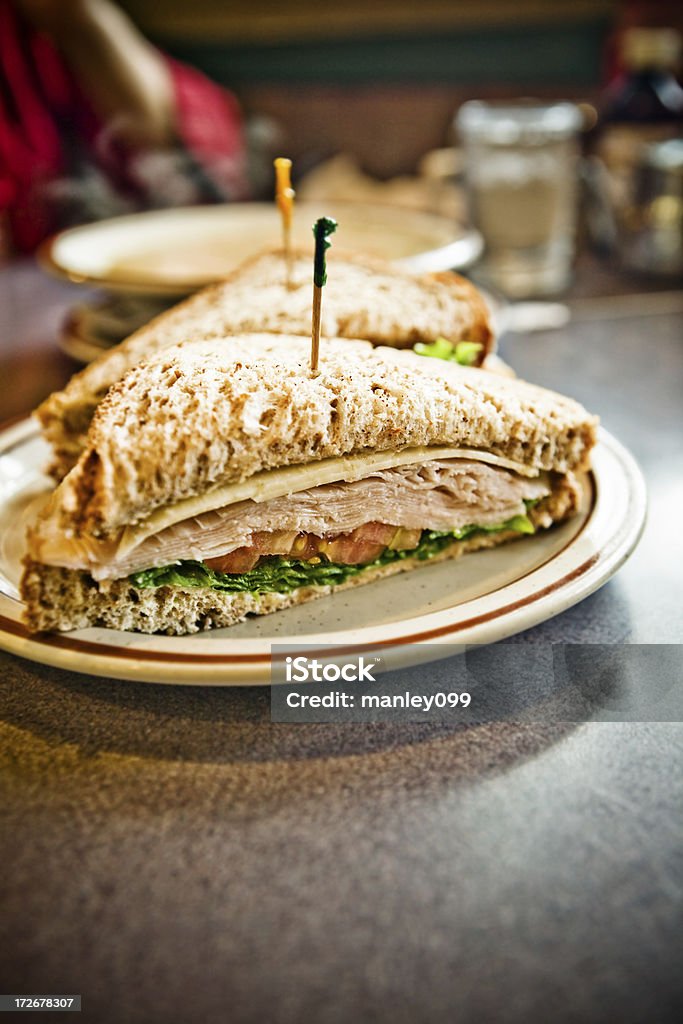 Truthahn-sandwich auf ein diner - Lizenzfrei Imbiss Stock-Foto
