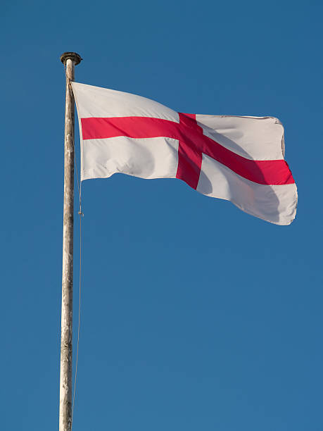 flagge von st. george - english flag st george flag st stock-fotos und bilder