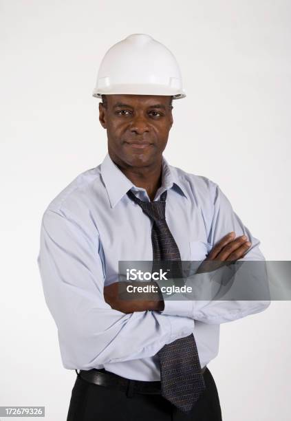 African American Construction Foreman Stock Photo - Download Image Now - 50-59 Years, Adult, Adults Only