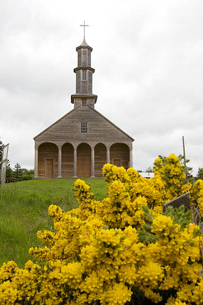 Vilupulli Church of Castro, Chiloe, Chile.