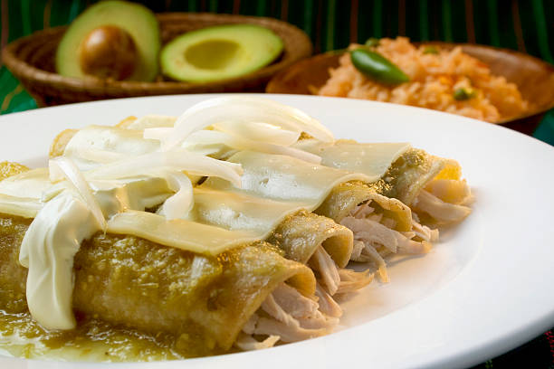 멕시코 enchiladas 스톡 사진