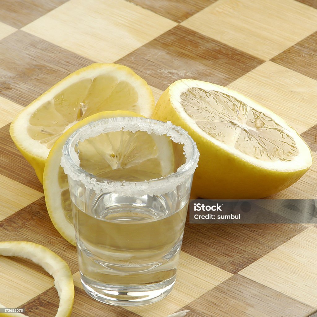 Shot of tequila with lemon  Alcohol - Drink Stock Photo
