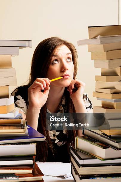 Study Stock Photo - Download Image Now - Pencil, Biting, Chewing