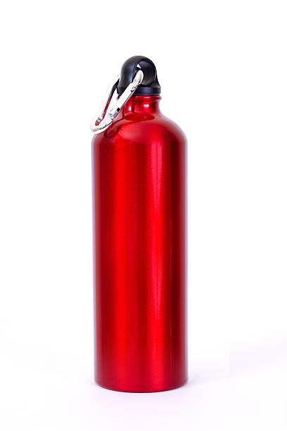 Durchgehende red waterbottle – Foto