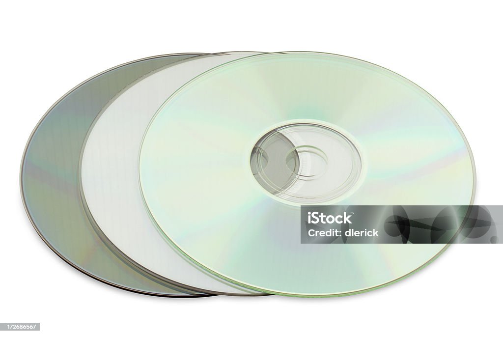 Three Cd Three Cds Isolated On White Stock Photo - Download Image Now - Clipping ...