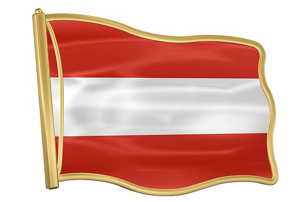 Flag Pin - Austria stock photo