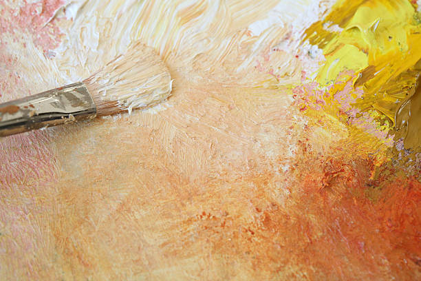 Abstract oil painting on canvas.