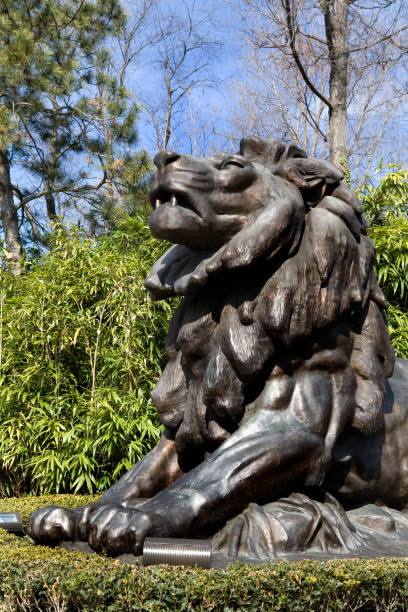 The Jardin du Luxembourg, Paris. lion sculpture.
