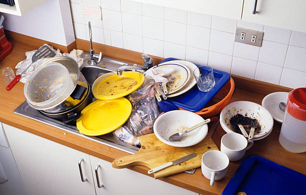 istock Dirty plates in the kitchen 172687482