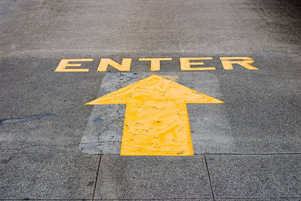istock Enter Arrow in Parking Lot 172688275