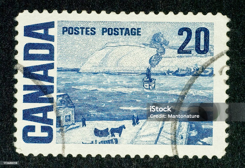 Sello postal: Ferry Quebec (Canadá), 1967 - Foto de stock de Técnica de impresión libre de derechos