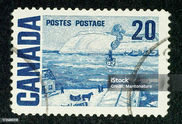 Sello Postal Ferry Quebec 1967 Foto de stock y más banco de imágenes de Técnica de impresión - Técnica de impresión, 1967, Agua