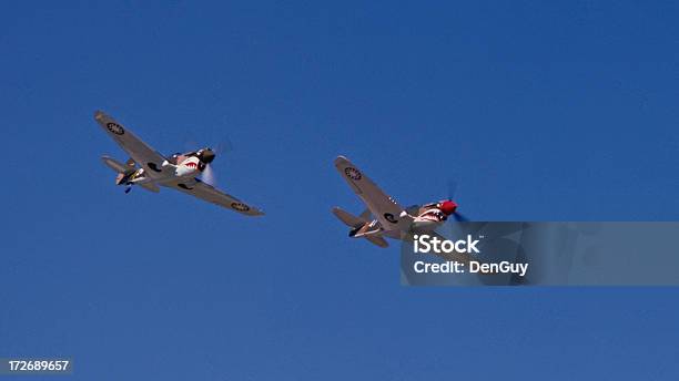P 40 Warhawk Segunda Guerra Mundial Lutadores Mosca Panorama Azul Céu - Fotografias de stock e mais imagens de China