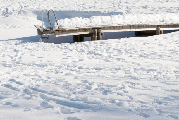 istock Wooden Jetty on a Frozen Sea 172689880