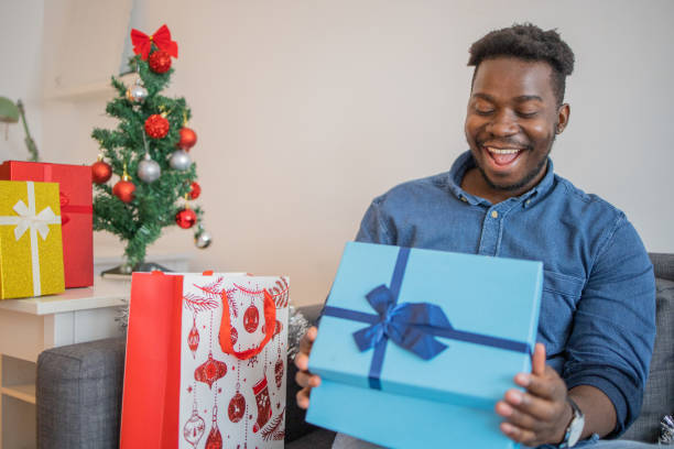 istock Happy man celebrating Christmas 1726900669