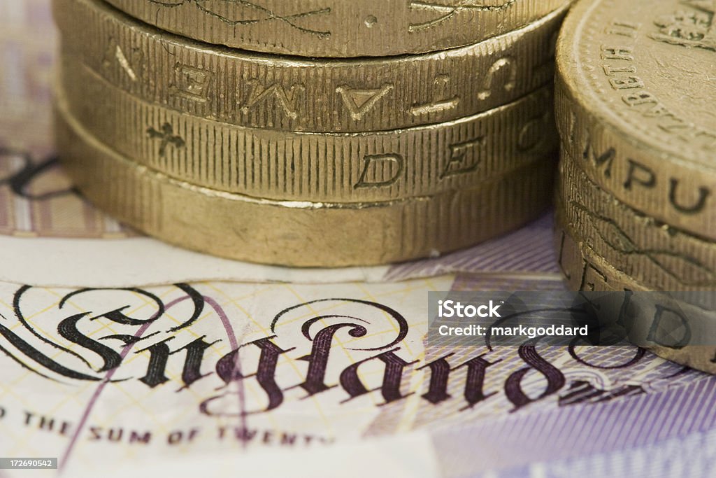 Unidade Monetária Britânica série - Royalty-free Inflação Foto de stock