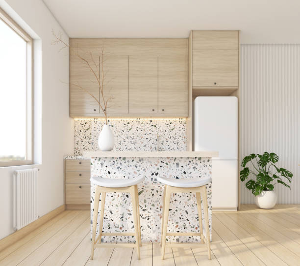istock Morning light in a Japandi style kitchen 1726906201