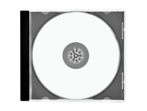 Blank CD or DVD in a clear case