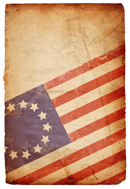 Vintage American Flag Paper XXXL stock photo