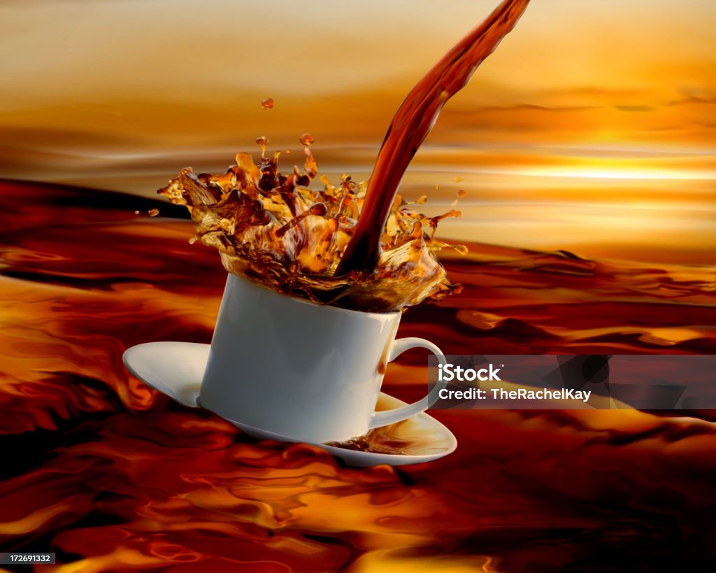 sea of kawy - Zbiór zdjęć royalty-free (Kawa - napój)