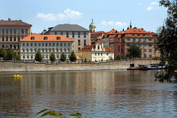 Vltava River Scene in Prague Czech Republic