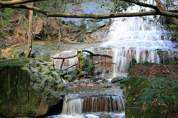 Waterfall at Kariong bushland stock photo
