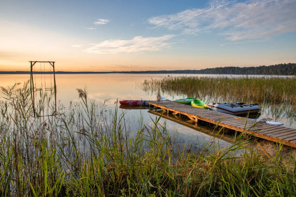 istock Romantic sunrise White Lake. Rivne region, Ukraine. 1726922878