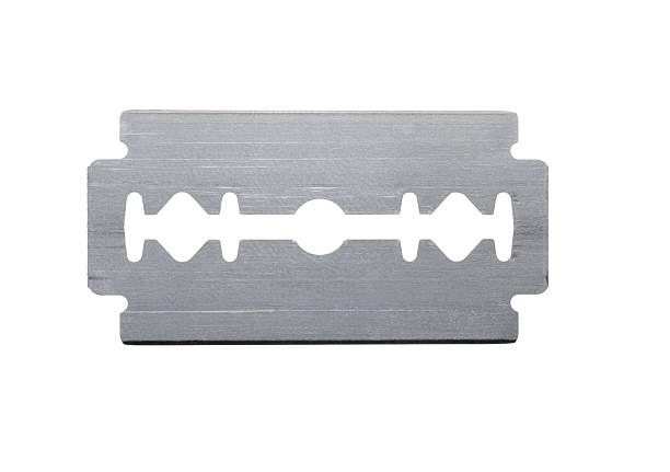 razor blade razor blade on white razor blade stock pictures, royalty-free photos & images