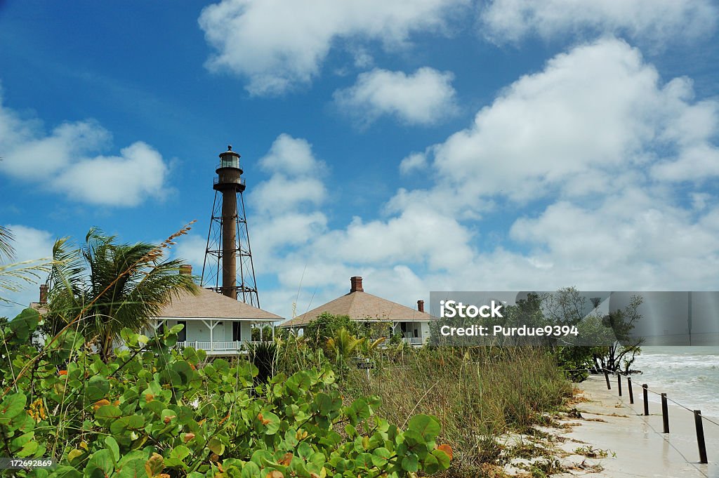 Sanibel Island, Flórida, e da praia de Farol - Foto de stock de Ilha Sanibel royalty-free