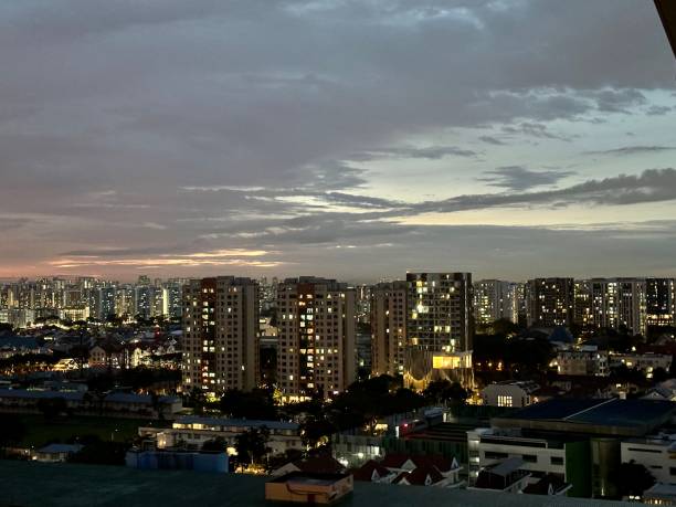 istock Sunset in Singapore, downtown district 1726929646