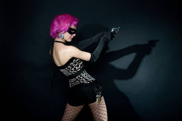 istock Funny girl with  gun 172693083