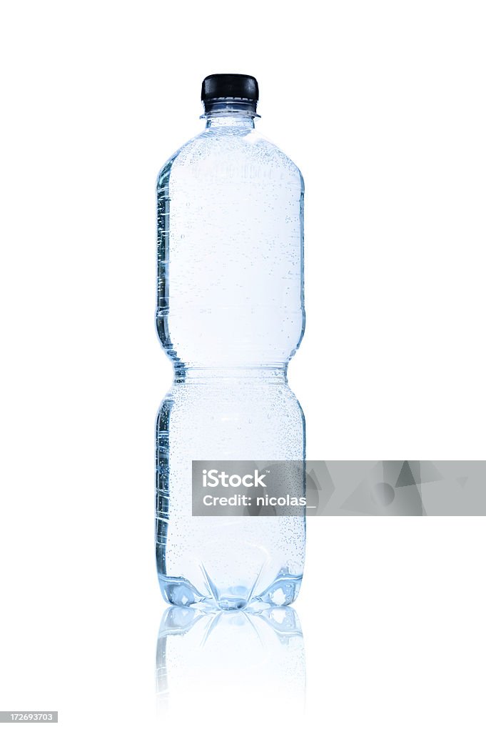 Flasche Wasser, isoliert - Lizenzfrei Kontur Stock-Foto