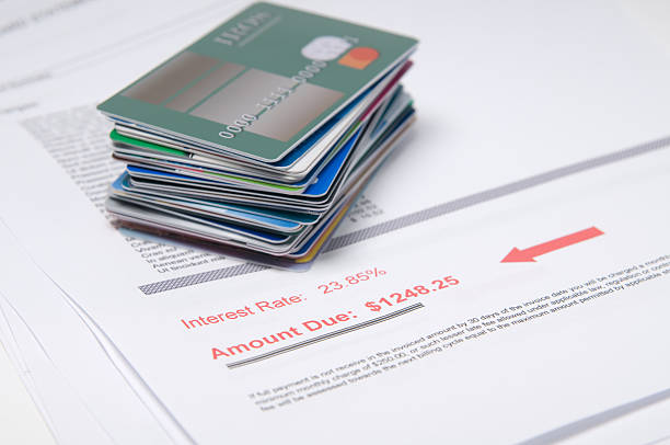 Della carta di credito debito - foto stock