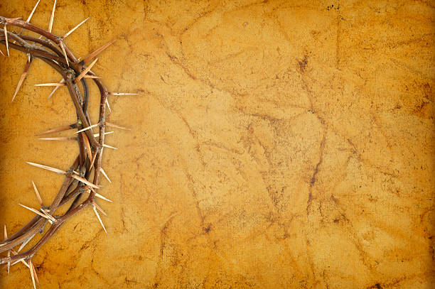 istock Crown of Thorns on Gold Grunge Background 172693996