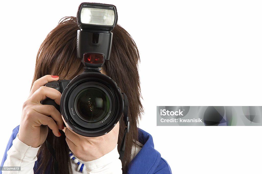 photographer girl photo shoting Adult Stock Photo