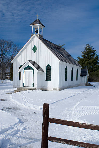 istock White Church in Winter 172695474