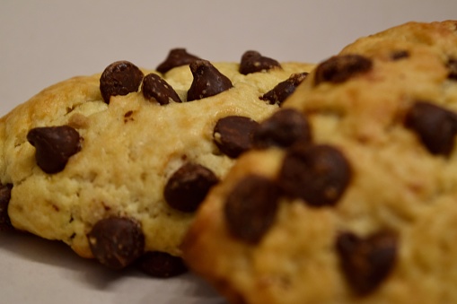 Two chocolate chip scones