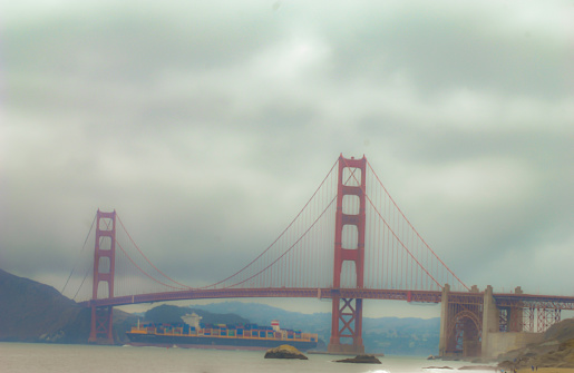 No matter the season or the astmospheric conditions, the Golden Gate stands as a symbol of America.