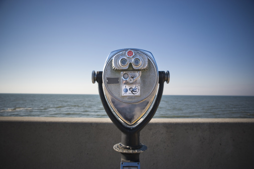 binoculars by the water