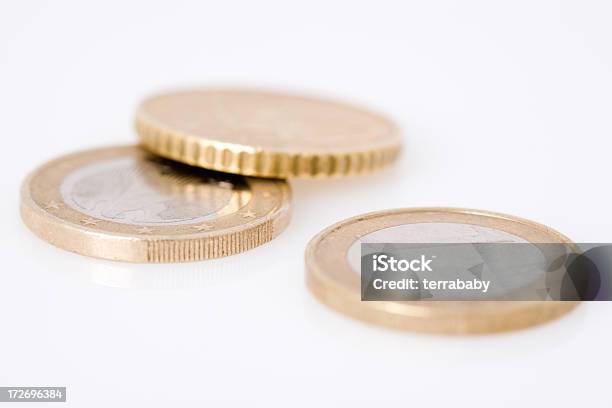 Euro Coins Stock Photo - Download Image Now - Cent Sign, Close-up, Coin