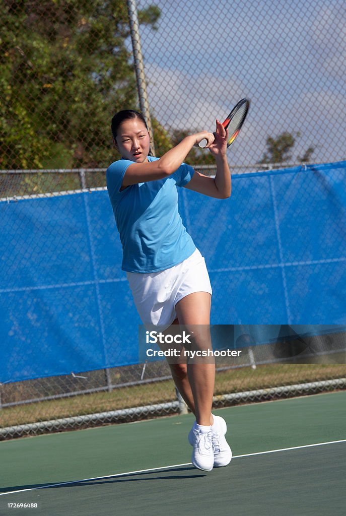 tennis forehand vincitore - Foto stock royalty-free di Tennista