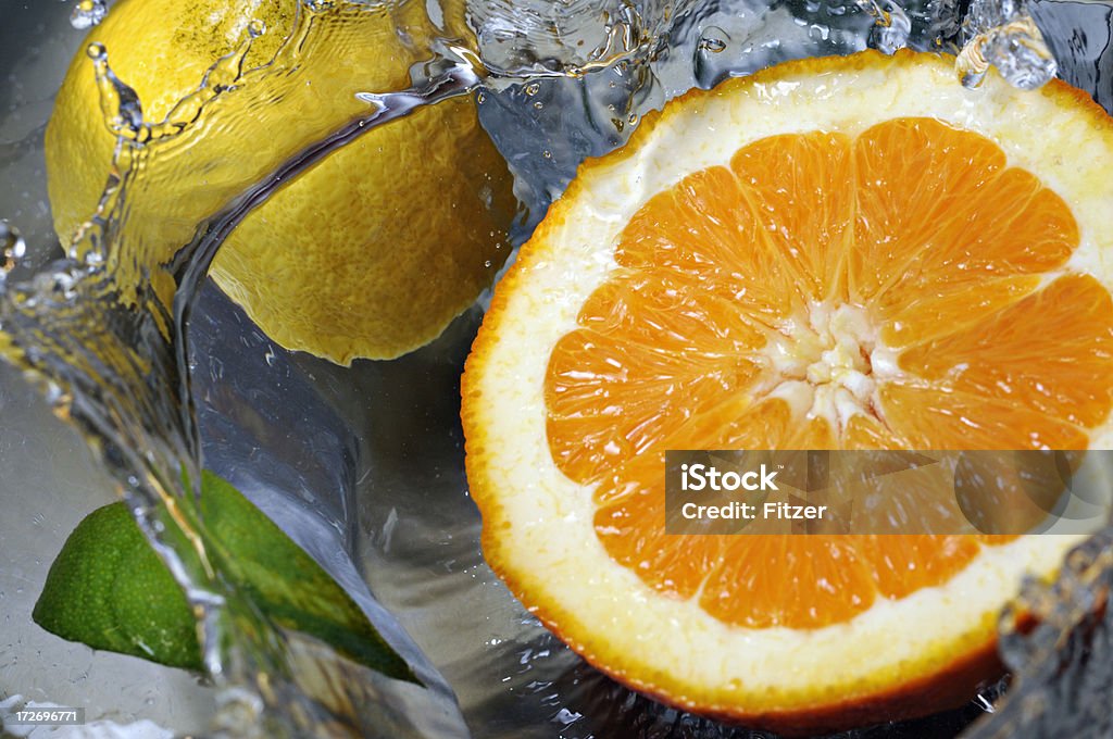 오랑주 및 레몬색 spashing - 로열티 프리 배경-주제 스톡 사진