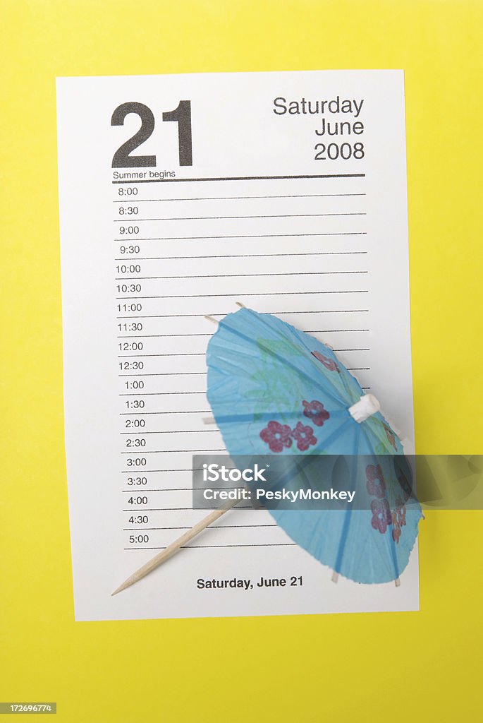 夏のカレンダーページから 6 月 21 日 - 2008年のロイヤリティフリーストックフォト